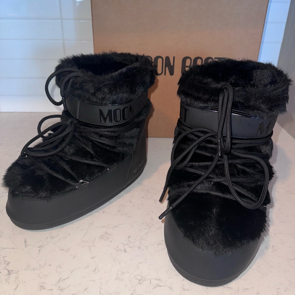Moon boot icon low faux fur boot